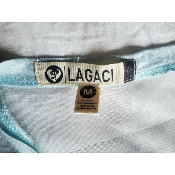 Lagaci Womens Cayman Islands Tank Top Aqua Size Medium New With Tags Racerback - Picture 3 of 6